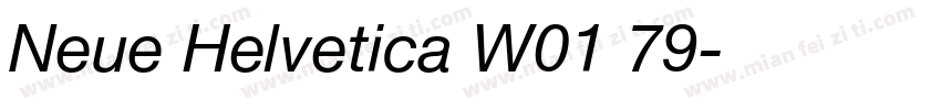 Neue Helvetica W01 79字体转换